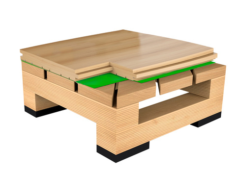 双层龙骨45度斜铺